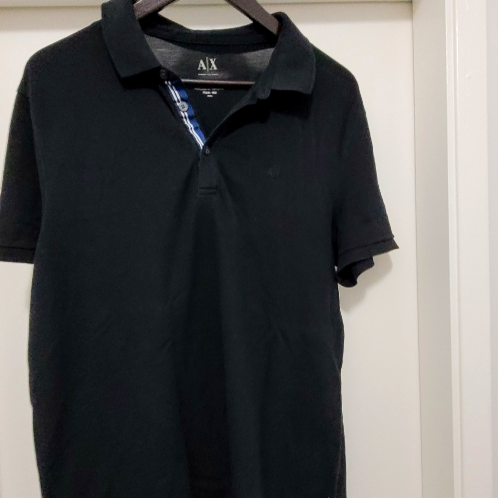 Armani exchange polo shirt black
